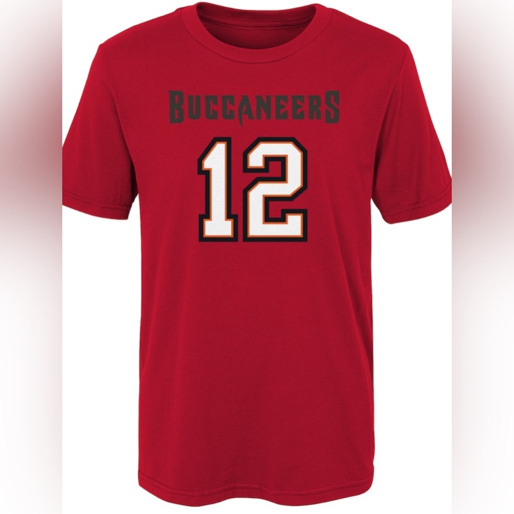 NWT [NFL] Tampa Bay Buccaneers Tom Brady Short-Sleeve T-Shirts, Youth Sz L or XL - Picture 5 of 6
